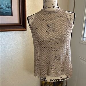 Guess Beige Knit Tank Top-Like New Condition